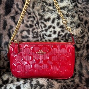 Coach Red patten leather Nolita shoulder bag